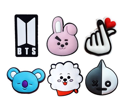 Pins / Botons P/ Crocs Kit  BT21 BTS Army
