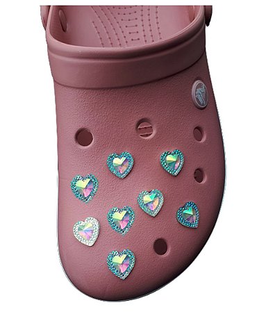 Pins / Botons Para Crocs Kit Corações Brilhantes