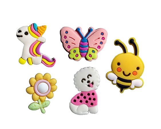 Pins / Botons para Crocs Kit Jardim Encantado