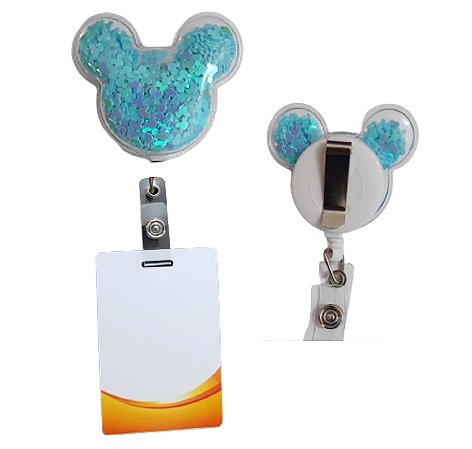 Crachá Retrátil Disney Mickey Minnie
