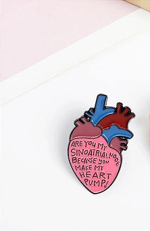 Broche Pin Botton Coração Cardiologia Marcapasso Sinoatrial