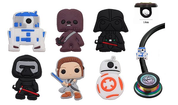 Kit Enfeite Pediatria Estetoscópio Caneta Lápis Star Wars
