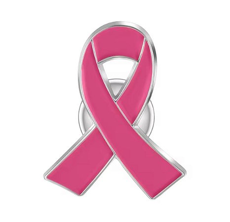 Broche Botton Pin Laço Rosa Campanha Saúde