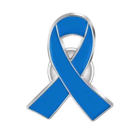 Broche Botton Pin Laço Azul Campanha Saúde