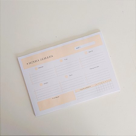 Bloquinho Planner semanal