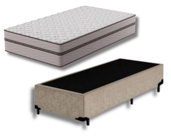 Conjunto Box Solteiro (Colchão Master Montreal + Base Box) (Roma)
