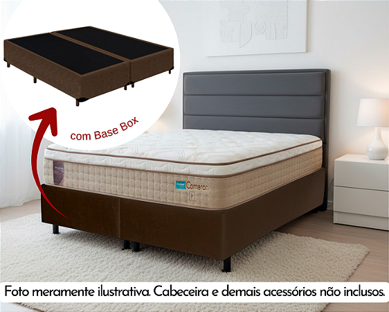 Conjunto Box King (Colchão Cameron Pillow Euro Probel + Base Box)