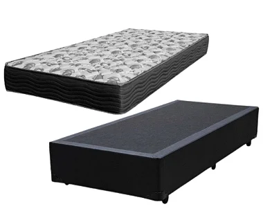 Conjunto Box Solteirão (Colchão ISO 100 Ortobom + Base Box)