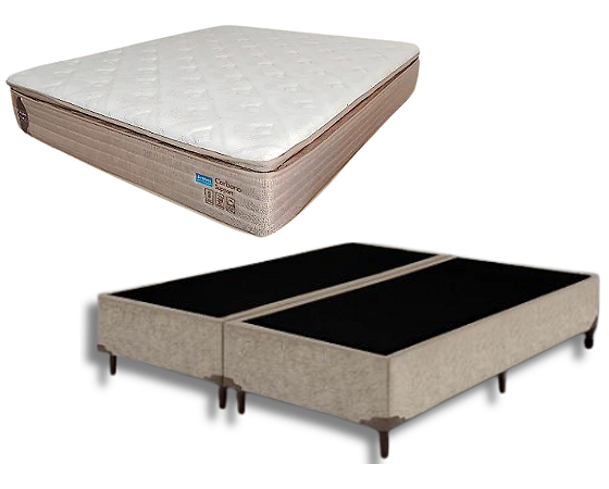 Conjunto Box Queen (Colchão Carbono Support Probel + Base Box)