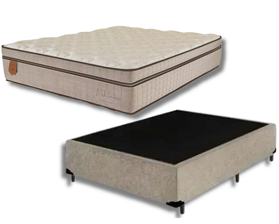Conjunto Box Casal (Colchão Mediterrâneo Prorelax + Base Box)