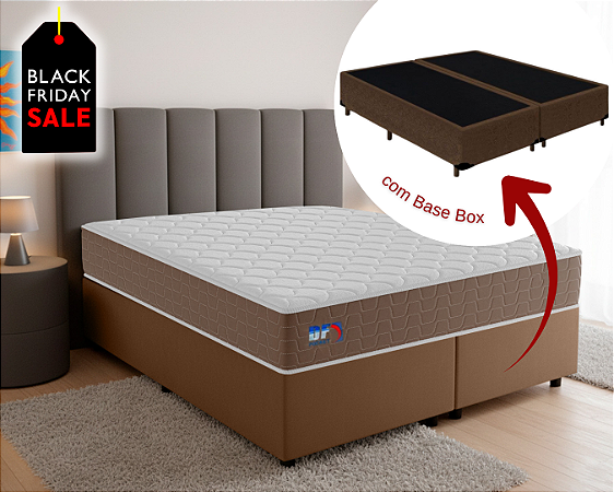 Conjunto Box King (Colchão DF Pocket Solar + Base Box)