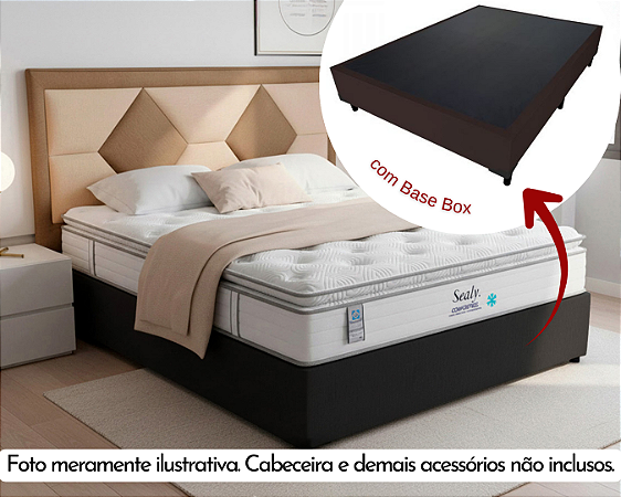 Conjunto Box Casal (Colchão ConfortGel Plumatex + Base Box)
