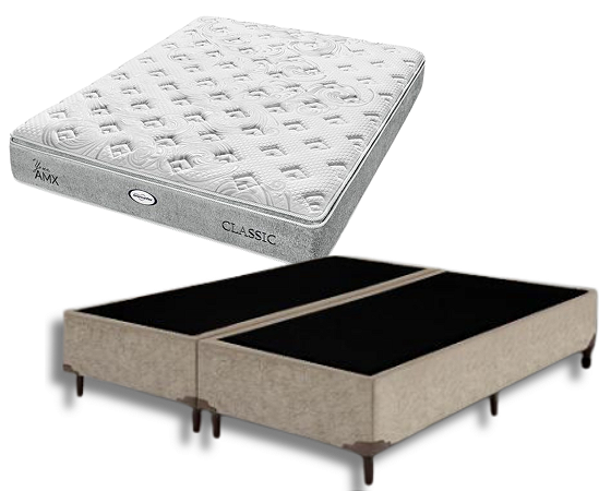 Conjunto Box King (Colchão Classic Molas Ensacadas Americanflex + Base Box)