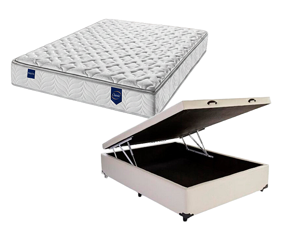 Conjunto Baú Casal (Colchão Classic Gel Americanflex + Base Baú Trad. 46cm)