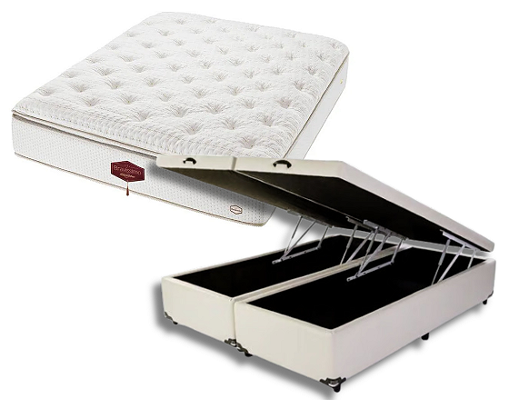 Conjunto Baú King (Colchão Bravíssimo Americanflex + Base Baú Econ. 36cm)