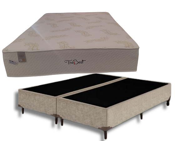 Conjunto Box Queen (Colchão The Best D33 Plumatex + Base Box)