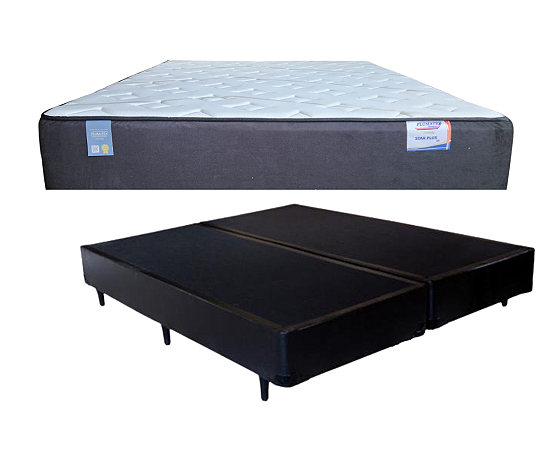 Conjunto Box Queen (Colchão Star Plus Plumatex + Base Box)