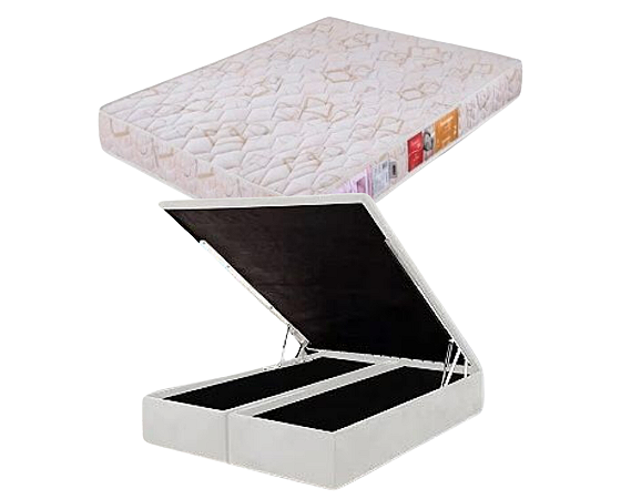Conjunto Baú Queen (Colchão Diamante D33 Orthocrin + Base Baú Trad. 46cm)