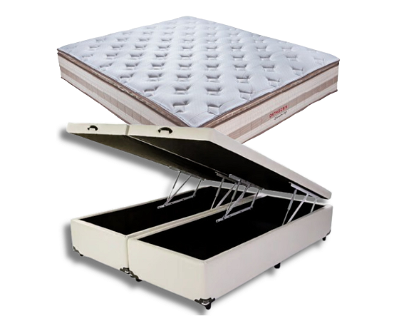 Conjunto Baú King (Colchão Splendor top Orthocrin + Base Baú Econ. 36cm)