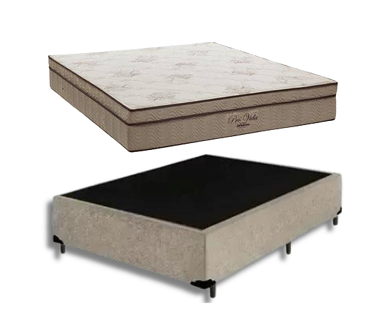 Conjunto Box Casal (Colchão Pró Vida Superpocket Ortobom + Base Box)