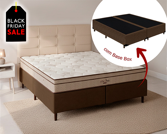 Conjunto Box King (Colchão Pró Vida Superpocket Ortobom + Base Box)