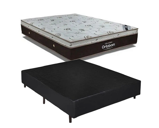 Conjunto Box Casal (Colchão Sleep King Ortobom + Base Box)