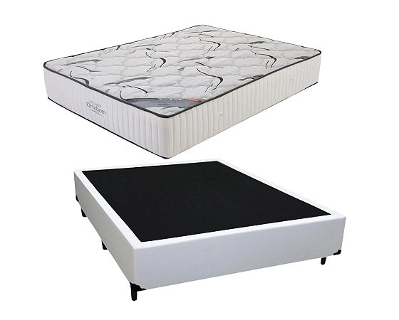 Conjunto Box Casal (Colchão High Foam Espuma Ortobom + Base Box)