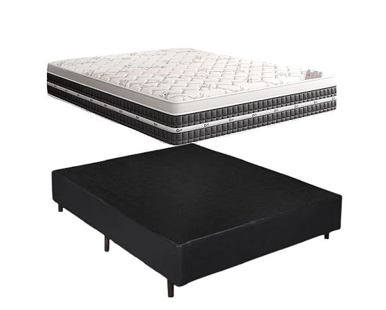 Conjunto Box Casal (Colchão Premium Tecnopedic New One Face Castor + Base Box)
