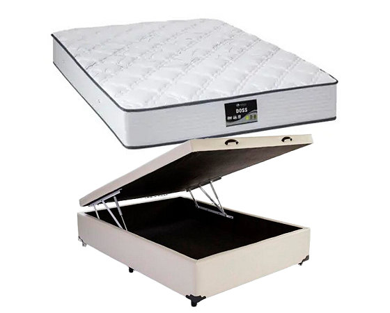 Conjunto Baú Casal (Colchão Doss Gel Sankonfort + Base Baú Econ. 36cm)