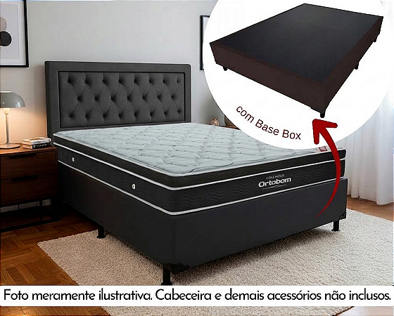 Conjunto Box Casal (Colchão Elegant Superpocket Ortobom + Base Box)