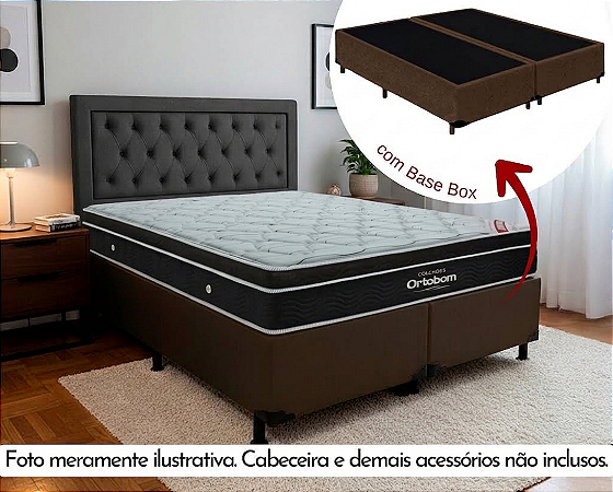 Conjunto Box Queen (Colchão Elegant Superpocket Ortobom + Base Box)