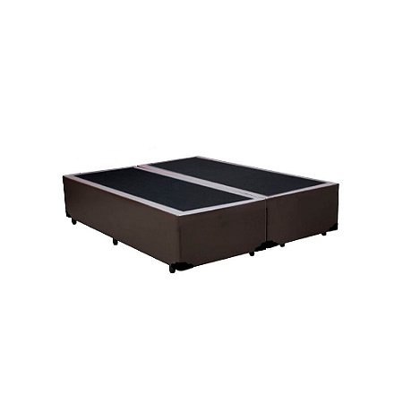 Cama Box Blindado King Bipartido AColchoes Sintético Marrom 40x193x203