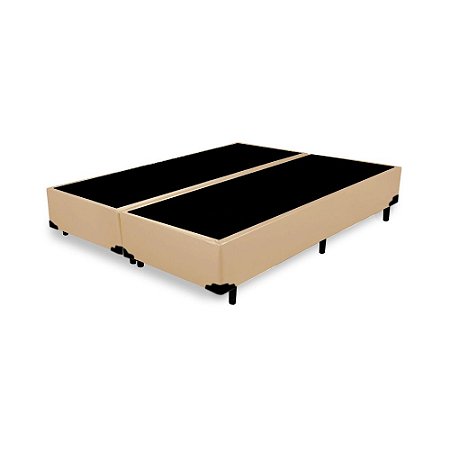 Cama Box Casal Bipartido AColchoes Sintético Bege 40x138x188