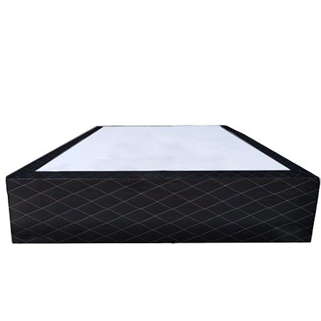 Cama Box Casal AColchoes Poliéster Preto 40x138x188