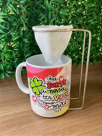 Caneca com mini coador