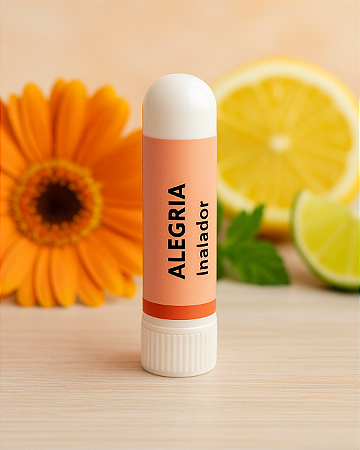 Inalador Aromático-Alegria (Bergamota,Laranja Doce e capim limão )