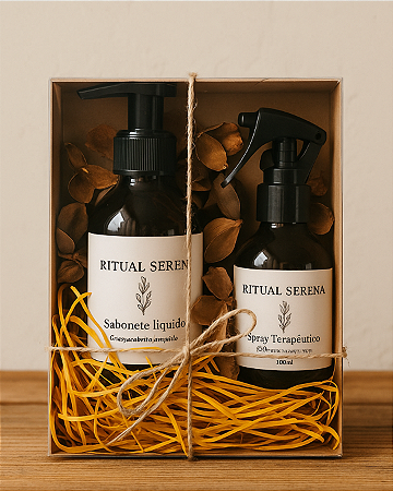 Kit Ritual Serena - Sabonete Líquido de Melaleuca, Lavanda e Gerânio e Spray aromático lavanda e capim cidreira