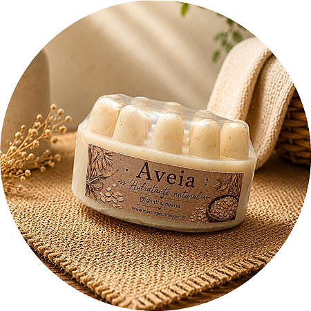 Sabonete Artesanal de Aveia 130g - ( Hidratante para todos os tipos de pele ) Corporal