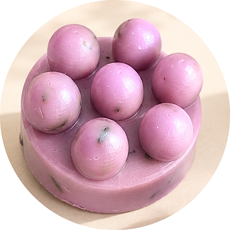 1 Unidade - Mini sabonetinho massageador botânico de Lavanda Francesa 45g