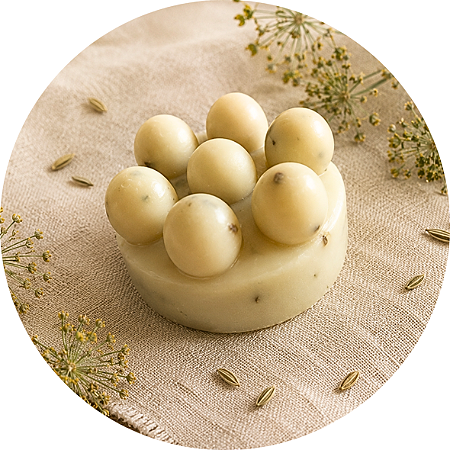 Mini Sabonete Artesanal Botânico de Erva Doce - Leveza e Tranquilidade 45g