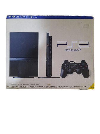 PLAYSTATION 2 SLIM - CAIXA ORIGINAL/ SERIAL DIFERENTE - USADO - CONSOLE