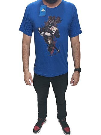 CAMISETA KRATOS E ATREUS - AZUL (G)
