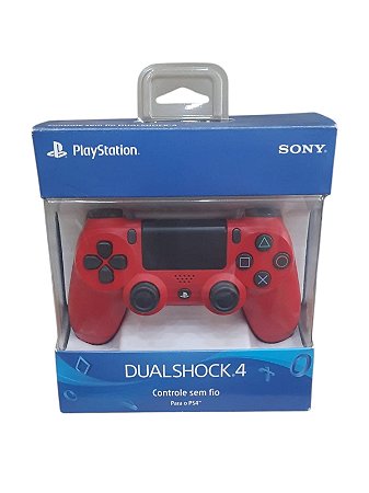 CONTROLE SONY PS4 SEM FIO VERMELHO - USADO