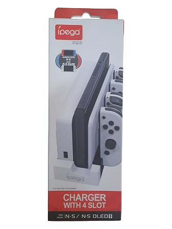 BASE CARREGAMENTO DOCK JOY-CON - WHITE - NOVO - NINTENDO SWITCH