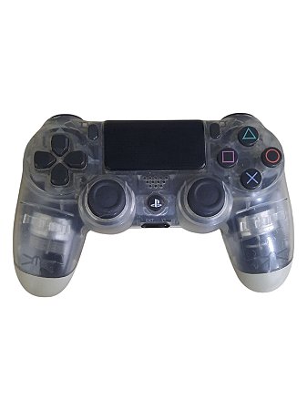 CONTROLE TRANSLÚCIDO - C/ DETALHES - USADO - PS4