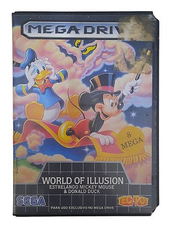 WORLD OF ILLUSION: MICKEY MOUSE & DONALD DUCK - USADO - MEGA DRIVE