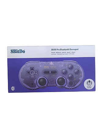 CONTROLE 8BITDO CRYSTAL PURPLE - NOVO