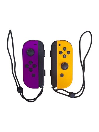 JOY-CON NEON ROXO/ NEON LARANJA - OFICIAL - USADO - NINTENDO SWITCH