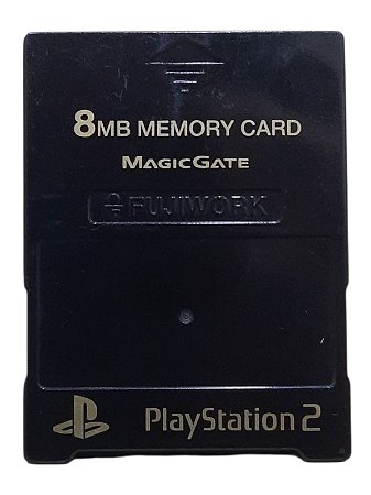 MEMORY CARD 8MB FUJIWORK - PRETO - USADO -  PLAYSTATION 2