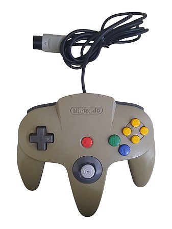 CONTROLE NINTENDO 64 - C/DETALHES - USADO